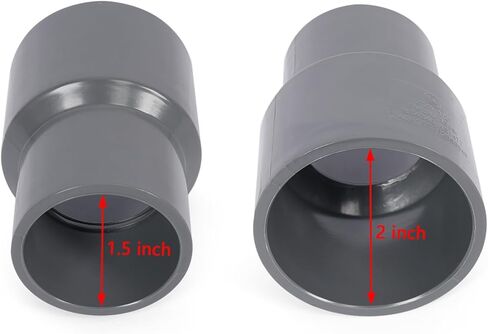 1.5" to 2" PVC Pipe Adapter Union, Reducer Fitting Connector for Pool Salt Chlorinator and Plumbing Systems, Universal Replacement for Standard Pool Equipment in Saudi Arabia