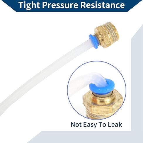 Push to Connect Air Fittings 5/32" Male Thread Air Line Quick Connector Plastic Metal M5 20 Pcs Blue Gold Tone in Saudi Arabia