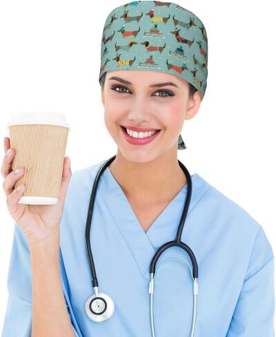 Unisex Adjustable Surgical Sweatband - Elastic Bandage Cap - Scrub Caps for Nurse Working Cap in Saudi Arabia