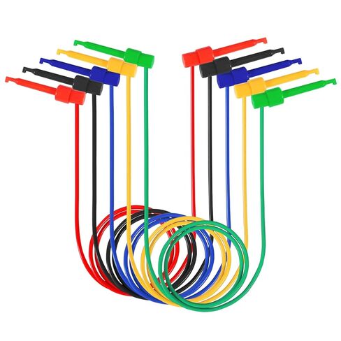 5pcs Silicone Test Leads 5PCS Test Hook to Test Hook Test Cables Wires Dual IC Test Hooks Clips for Electronic Testing in Saudi Arabia