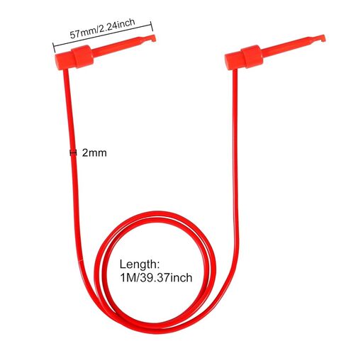 5pcs Silicone Test Leads 5PCS Test Hook to Test Hook Test Cables Wires Dual IC Test Hooks Clips for Electronic Testing in Saudi Arabia