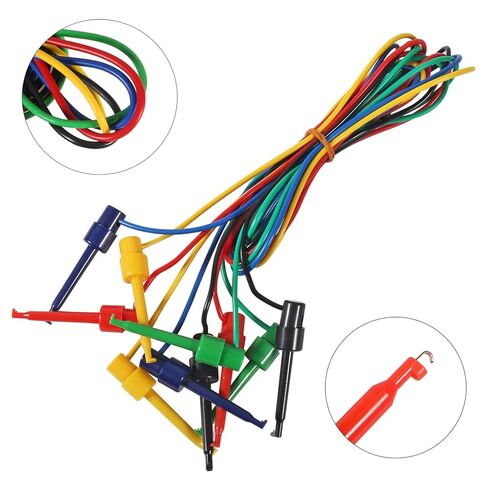 5pcs Silicone Test Leads 5PCS Test Hook to Test Hook Test Cables Wires Dual IC Test Hooks Clips for Electronic Testing in Saudi Arabia