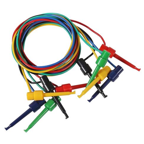 5pcs Silicone Test Leads 5PCS Test Hook to Test Hook Test Cables Wires Dual IC Test Hooks Clips for Electronic Testing in Saudi Arabia