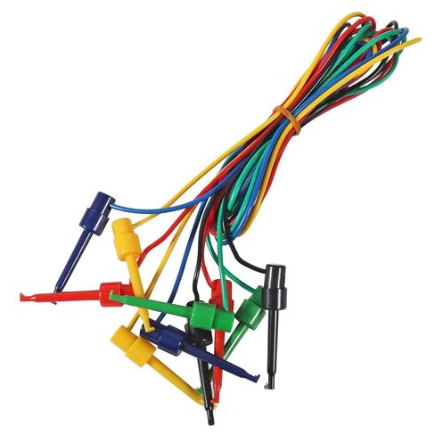 5pcs Silicone Test Leads 5PCS Test Hook to Test Hook Test Cables Wires Dual IC Test Hooks Clips for Electronic Testing in Saudi Arabia