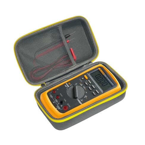 حافظة صلبة متوافقة مع جهاز Fluke 15B+/17B+/87v/88v /AstroAI الرقمي المتعدد والمحلل TRMS 6000 فولت متر (الحافظة فقط) (سحاب أصفر) in Kuwait