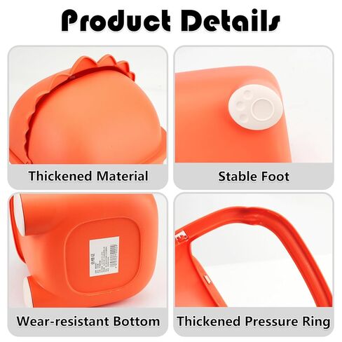 Mini Trash Can with Flip Lid, Cute Monster Desk Trash Garbage Can with 100 Trash Bags, Tiny Wastebasket Trash Can for Car, Home, Office, Kitchen, Tabletop, Bedroom, Bathroom (Orange) in Saudi Arabia