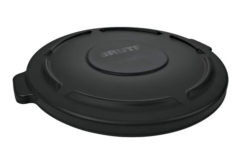 Rubbermaid Commercial Products BRUTE Heavy-Duty Round Trash/Garbage Can Lid, Black, Compatible with 32-Gallon BRUTE Container, Pack of 6 in Saudi Arabia