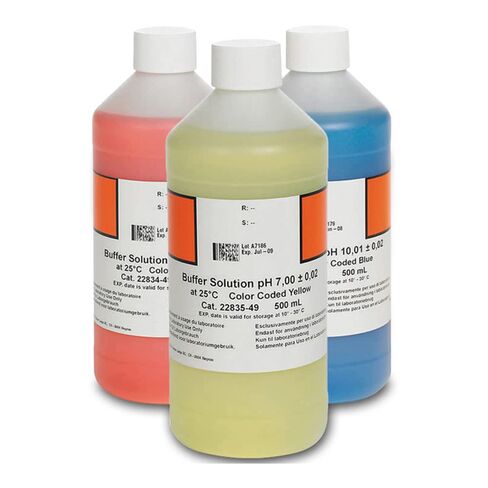 محلول Hach Buffer، الرقم الهيدروجيني 10.01 (NIST)، اللون الأزرق المرمز، 500 مل، 2283649 in Kuwait