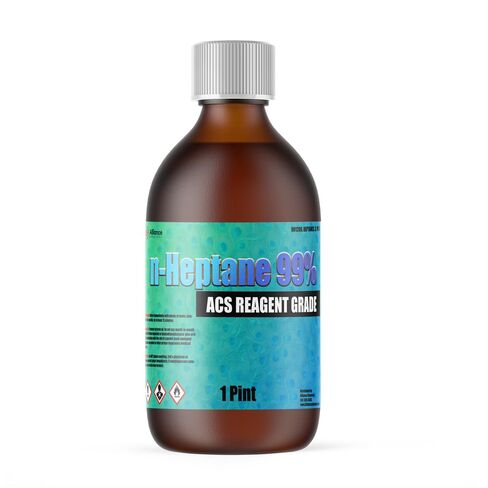 Alliance Chemical n-Heptane 99% ACS - زجاجة نصف لتر - مذيب نافثا عالي النقاء in Kuwait
