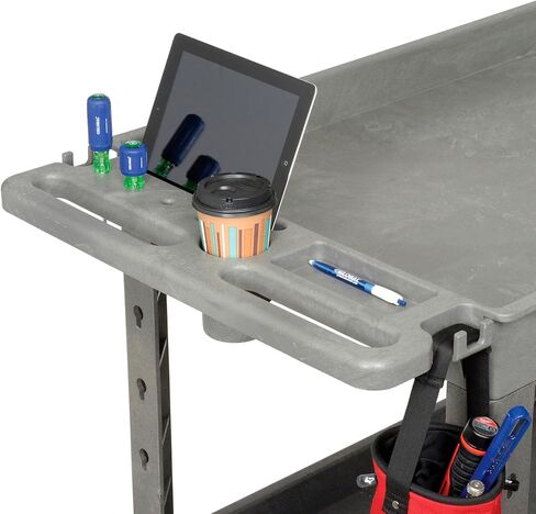 Global Industrial Plastic 3 Tray Shelf Industrial Strength Service & Utility Cart, 44" x 25-1/2", 8" Pneumatic Wheels in Saudi Arabia