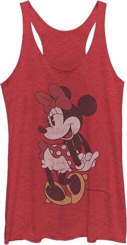 Women's Mickey & Friends Minnie Mouse Portrait Distressed Racerback Tank Top in Saudi Arabia