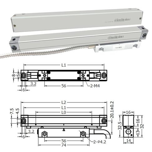 KA200 Linear Sensors, Electronic Scale Glass Optical Incremental 5V A B Z Signal Output Encoder, 1pc(KA200-30mm-5um) in Saudi Arabia