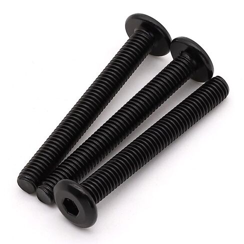 1/4-20 x 3" (10 PCS) Flat Head Socket Cap Screw, 304 Stainless Steel 18-8 Binding Screws, Full Thread, Connection Bolts, Furniture Bolts, Black Coated in Saudi Arabia