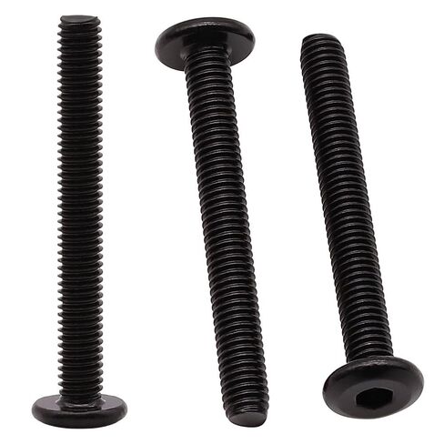 1/4-20 x 3" (10 PCS) Flat Head Socket Cap Screw, 304 Stainless Steel 18-8 Binding Screws, Full Thread, Connection Bolts, Furniture Bolts, Black Coated in Saudi Arabia