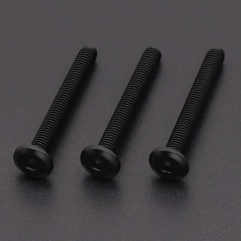 1/4-20 x 3" (10 PCS) Flat Head Socket Cap Screw, 304 Stainless Steel 18-8 Binding Screws, Full Thread, Connection Bolts, Furniture Bolts, Black Coated in Saudi Arabia