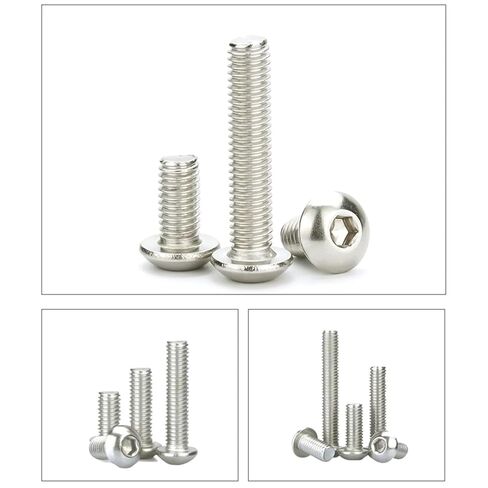 M5-0.8 x 20mm Button Head Socket Cap Screws, Stainless Steel 304, Full Thread, Allen Socket Drive, Heavy Duty Machine Hexagon Screw Drive 40 PCS in Saudi Arabia