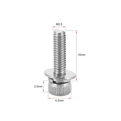 M2.5 x 10mm Stainless Steel Hex Socket Head Cap Screws Bolts Combine with Spring Washer and Plain Washers 10pcs in Saudi Arabia