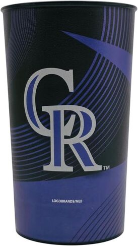 كوب بلاستيكي ذو جدار صلب هندسي قابل لإعادة الاستخدام من MLB بشعار العلامات التجارية، 22oz، مجموعة من 4 (نيويورك يانكيز) in Saudi Arabia