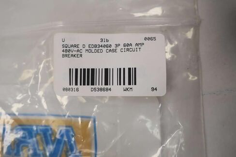 SQUARE D EDB34060 3P 60A AMP 480V-AC MOLDED CASE CIRCUIT BREAKER D538684 in Saudi Arabia