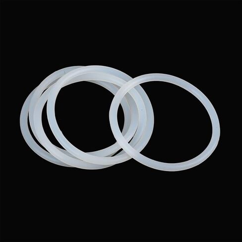 Silicone O-Rings, 65mm OD 57mm ID 4mm Width VMQ Seal Gasket for Compressor Valves Pipe Repair, White, Pack of 5 in Saudi Arabia