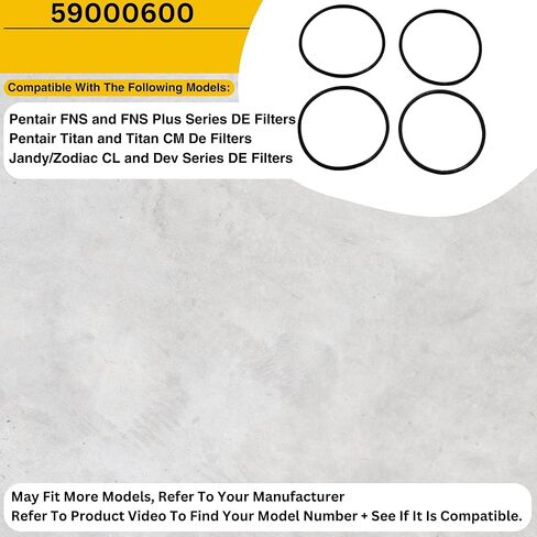 4 عبوات 59000600 / R0792000 حلقة دائرية بديلة لـ Pentair FNS Plus Pool Spa + Spa D.E Filter in Saudi Arabia