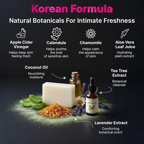 Yoni Soap for Vaginal Intimate Feminine Wash - Advanced pH Balance & Odor Care Control Hydration Complex - Natural Korean Cold-Pressed Vegan Formula with Aloe Vera, Chamomile & Calendula - 2 Pack in Saudi Arabia