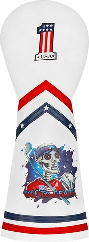 Golf Club Headcover for Drivers, Fairway Woods, Hybrid/Rescue Funny Style Premium Leather Golf Headcovers Set with Embroidery Tags in Saudi Arabia