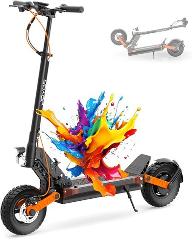 JOYOR S5-Z Electric Scooter, 1200W Peak Motor 48V Battery Up to 34 Miles Long Range 37MPH, 10 inch All-Terrain Folding E Scooter for Adults, Dual Shock Absorption & Double Braking UL Certification in Saudi Arabia