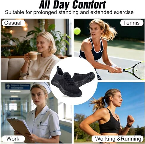 ZYEN Women's Slip-On Walking Running Shoes Lightweight Breathable Mesh Sneakers with Non-Slip EVA Sole for Gym, Workout & Casual Daily Wear in Saudi Arabia