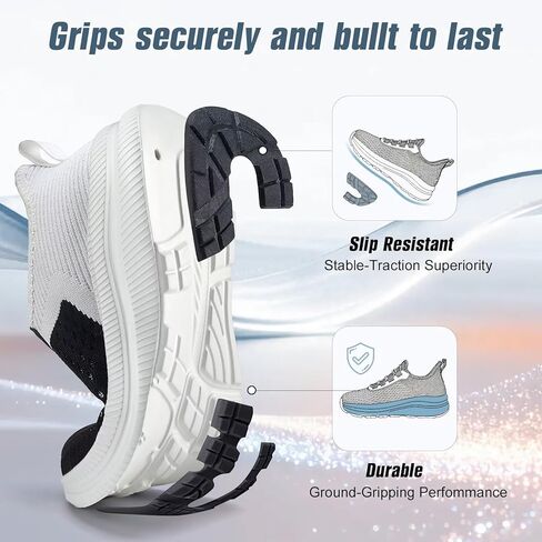 ZYEN Women's Slip-On Walking Running Shoes Lightweight Breathable Mesh Sneakers with Non-Slip EVA Sole for Gym, Workout & Casual Daily Wear in Saudi Arabia
