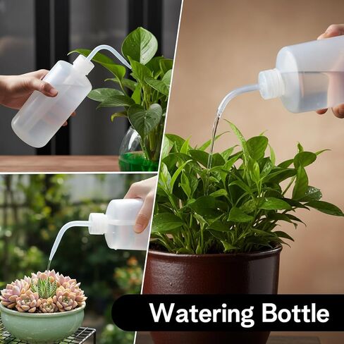 2 Pack Squeeze Bottles for Liquids, 500ml/16oz PET Squirt Bottles for Cleaning, Plant Watering, Leak-Proof Wash Bottle With Measurement Scale and Angled Nozzle for Lab Use in Saudi Arabia