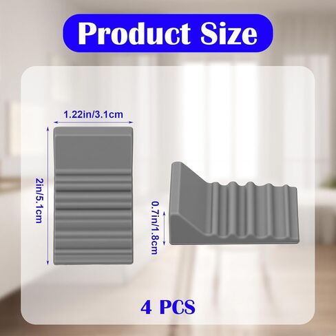 Trash Can Wall Protector 4 Pcs Heavy Duty Silicone Bumper Guards for Round & Square Garbage Bins No-Drill Wall Protector for Kitchen Office Gray in Saudi Arabia