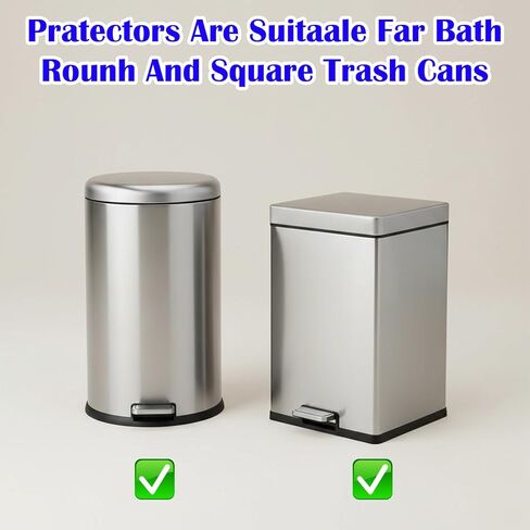 Trash Can Wall Protector 4 Pcs Heavy Duty Silicone Bumper Guards for Round & Square Garbage Bins No-Drill Wall Protector for Kitchen Office Gray in Saudi Arabia