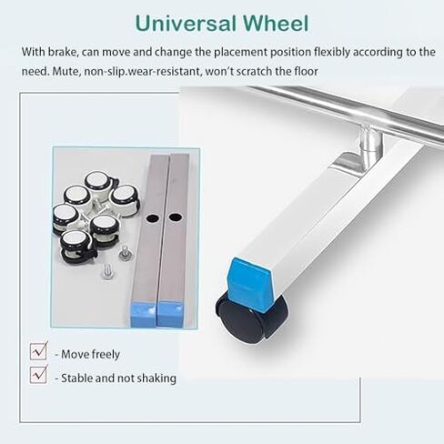 6ft Tall Medical Room Divider, Rotating Privacy Screen for Hospital, Classroom & Dorm - 5-Panel Waterproof Fabric with Universal Wheels for Easy Mobility in Saudi Arabia