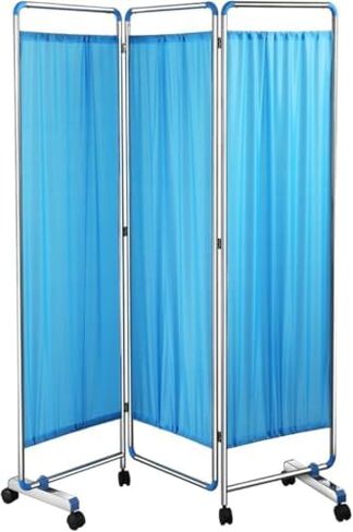 4-Panel Portable Privacy Screen, Medical Room Divider, Foldable Partition for Hospital, Clinic & Spa, Nylon Silk Fabric Temporary Wall Separators in Saudi Arabia