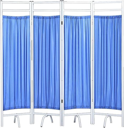 Folding Medical Privacy Screen - Tall Room Divider, Metal Detachable with Support Feet for Nursing Homes, Clinics, Dorms & Baby Rooms - Indoor Pink Foldable Separator in Saudi Arabia