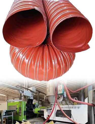 Heat Resistant Flex Hose Fiberglass Ducting - Steel Wire Reinforced Flexible Duct for Industrial Dryer Vent(7cm/2.76in,100cm/39.37in) in Saudi Arabia