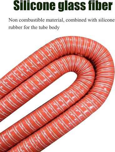 Heat Resistant Flex Hose Fiberglass Ducting - Steel Wire Reinforced Flexible Duct for Industrial Dryer Vent(7cm/2.76in,100cm/39.37in) in Saudi Arabia