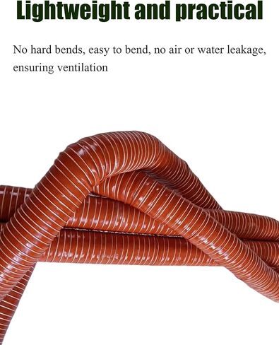 Heat Resistant Flex Hose Fiberglass Ducting - Steel Wire Reinforced Flexible Duct for Industrial Dryer Vent(7cm/2.76in,100cm/39.37in) in Saudi Arabia