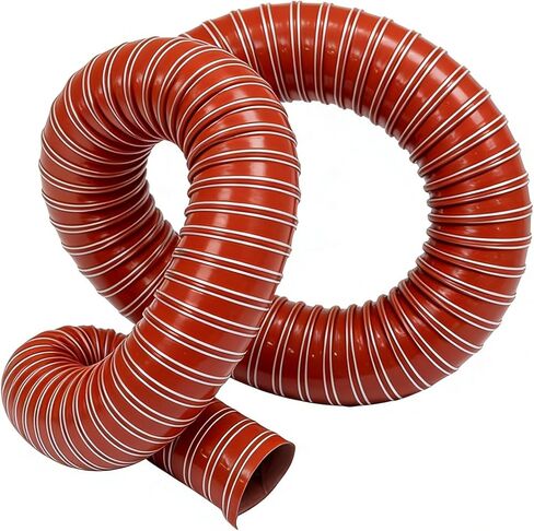 High Temperature Silicone Ducting Hose - Steel Wire Reinforced Flexible Duct, Fire Retardant Fiberglass Duct for Fume Extraction(4.2cm,78.74in/200cm) in Saudi Arabia