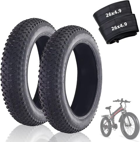 26 x 4.0/26 x 4.9 Inch Fat Tire Bike with Inner Tubes Kit:Replacement Adult Electric Bike Tire and Folding Inner Tube Set Compatible Wide Mountain Snow Tires,2 Pcs in Saudi Arabia