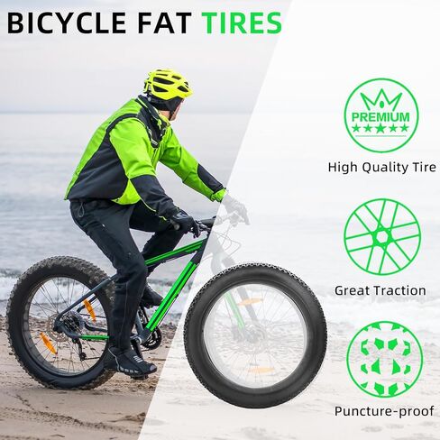 26 x 4.0/26 x 4.9 Inch Fat Tire Bike with Inner Tubes Kit:Replacement Adult Electric Bike Tire and Folding Inner Tube Set Compatible Wide Mountain Snow Tires,2 Pcs in Saudi Arabia