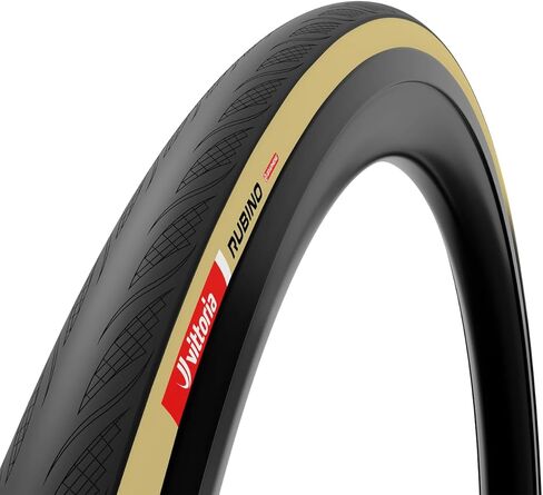 Vittoria Rubino Tube-Type Road Bike Tire - Designed for Long Mileage, Puncture Resistance, High Grip & Speed - Everyday Use & Endurance Cycling in Saudi Arabia