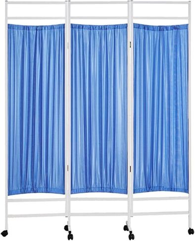 Portable Room Divider on Wheels, 6ft Medical Privacy Screen for Clinics, Salons & Spas, 6 Panels (W300cm/118.1in) - Coffee Color Partition Wall Fencing in Saudi Arabia