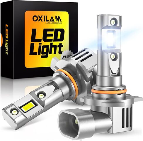 مجموعة مصابيح الإضاءة OXILAM H11 9005، 70000 لومن 900% أكثر سطوعًا 6500 كلفن ضوء أبيض بارد، H11-H9-H8 9005-HB3 استبدال هالوجين ضوء الضباب DRL مقاس 1:1، تصميم لاسلكي، IP68 مقاوم للماء، حزمة من 4 in Kuwait