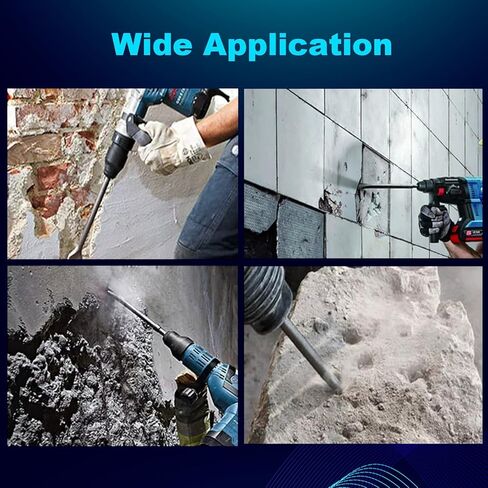 لقمة مطرقة هوائية، 1 بوصة OD × 18 بوصة لقم مطرقة هواء طويلة، أداة هوائية ساق 0.401 بوصة مناسبة لمطرقة الهواء، سبائك فولاذ Cr-Mo in Kuwait