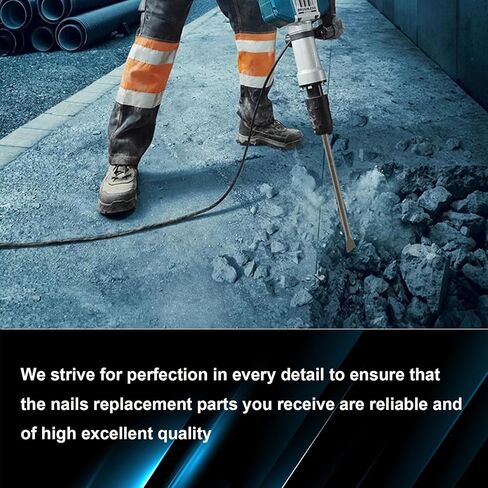 لقمة مطرقة هوائية، 1 بوصة OD × 18 بوصة لقم مطرقة هواء طويلة، أداة هوائية ساق 0.401 بوصة مناسبة لمطرقة الهواء، سبائك فولاذ Cr-Mo in Kuwait