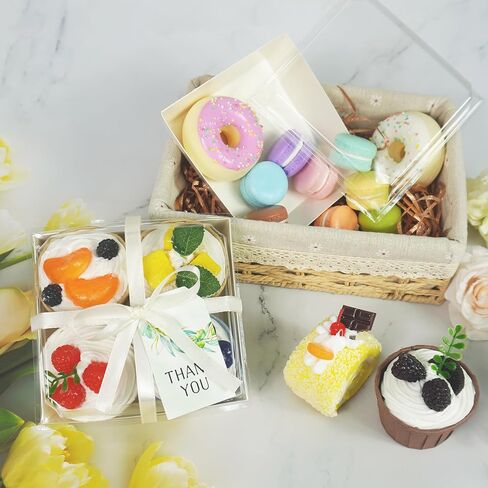 50 PCS Charcuterie Boxes with Clear Lids, 5.3 * 5 * 2.5 Inches Paper Bakery Box To Go Food Containers for Desserts, Sandwich, Cookies, Cake Slice, Strawberries in Saudi Arabia