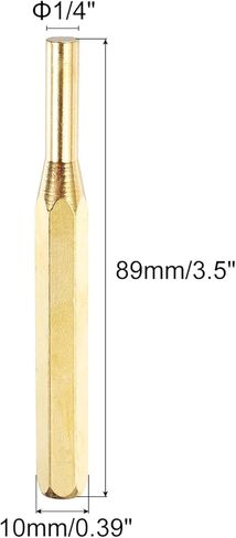 HARFINGTON 2 قطعة خرامة نحاسية 1/4 "غير قابلة للتشويه دبوس محرك لكمة محاذاة أسطواني اللكمات لإصلاح الساعات والمجوهرات والحرف اليدوية in Saudi Arabia