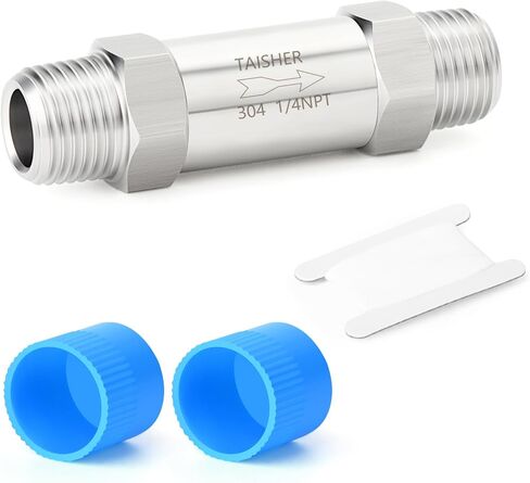 TAISHER 1PCS 304 Stainless Steel 1/4" NPT Male Check Valve,Backflow Prevention,One Way Non-Return Check Valves in Saudi Arabia